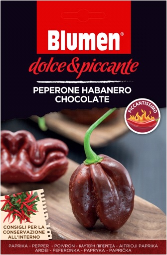 Čokoladna paprika habanero Blumen - zelo pekoča Blumen (približno 10-20 semen)