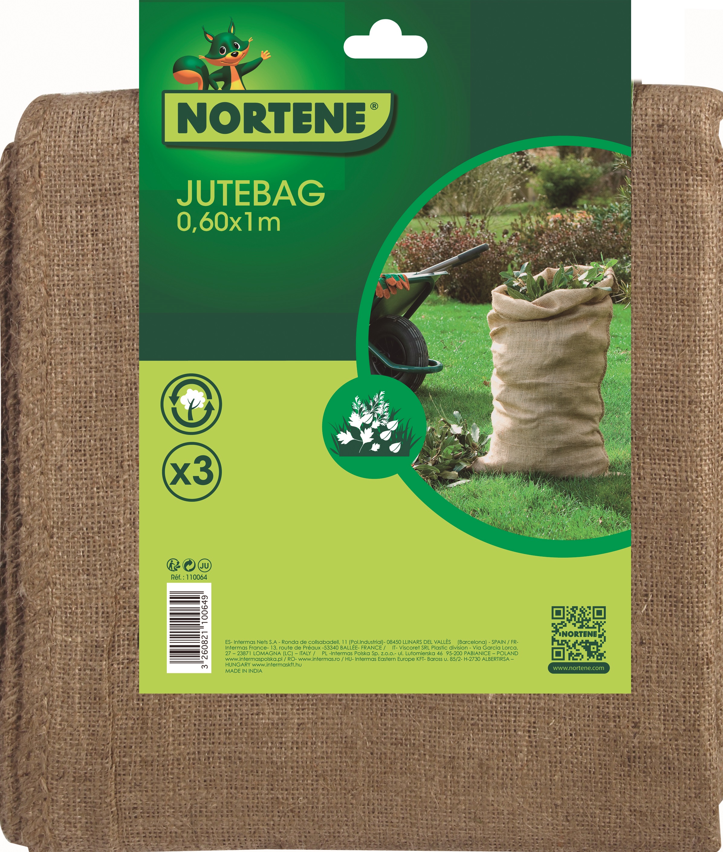 Jutna vreča Jutebag 0,6x1m 3db/paket