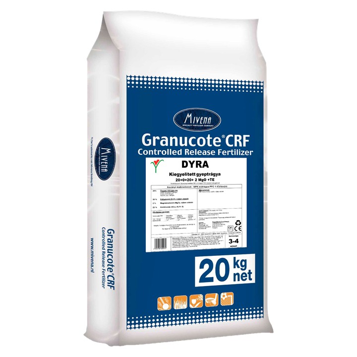 Dyra-Granucote izravnan travniški gnoj 20-0-20+2MgO+Mn 3-4 mesece 20 kg
