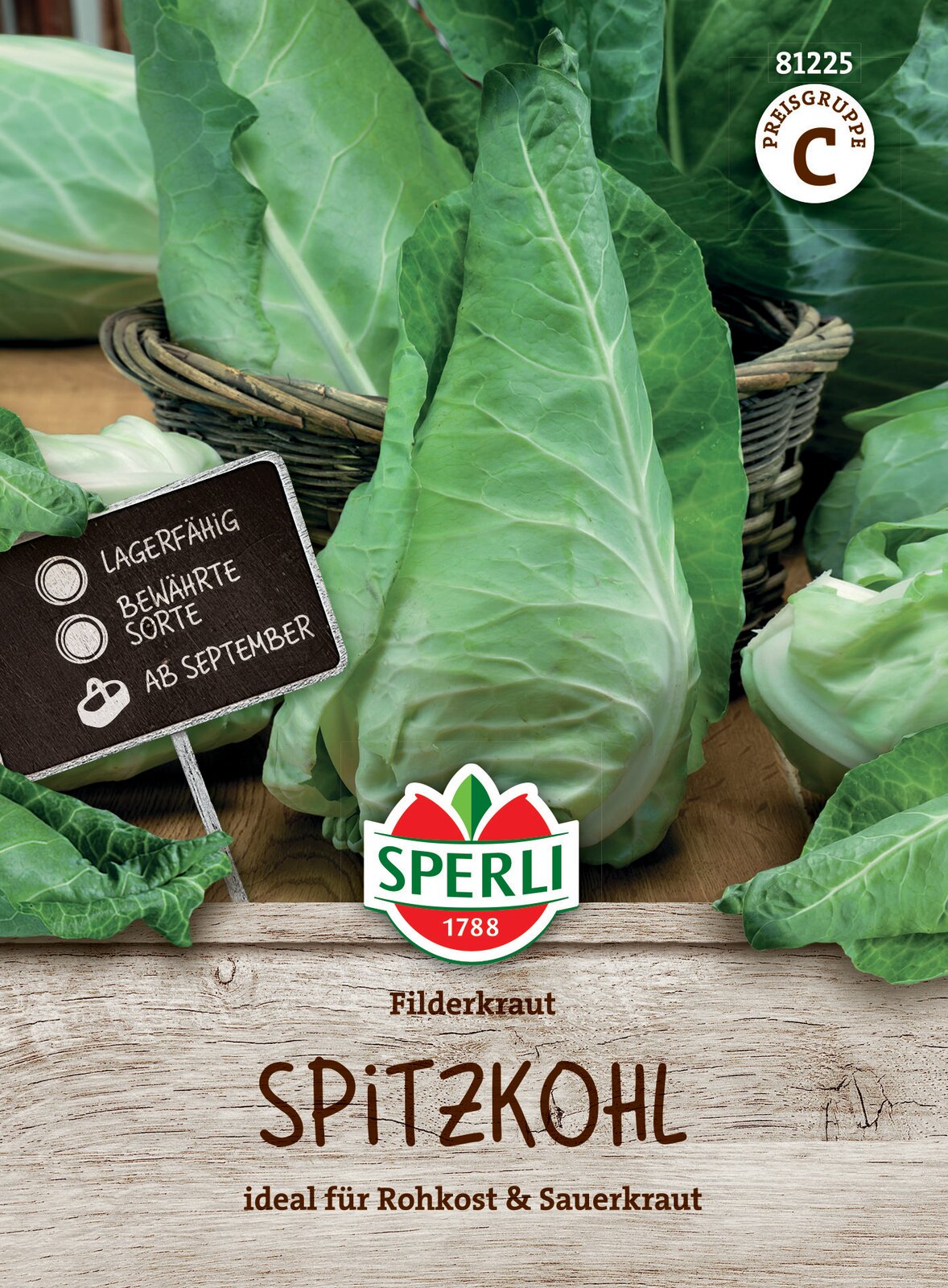 Glavnato zelje koničasto Fielderkraut 120 zrn Sperli