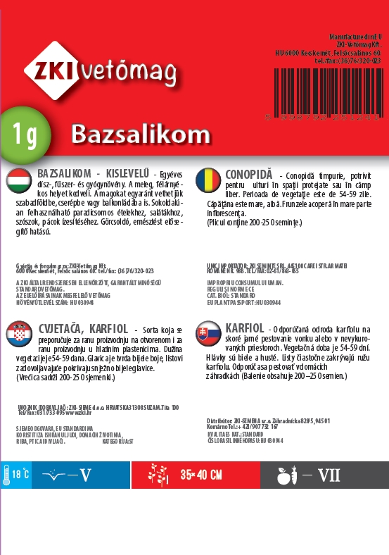 Bazilika majhen list 1g ZKI
