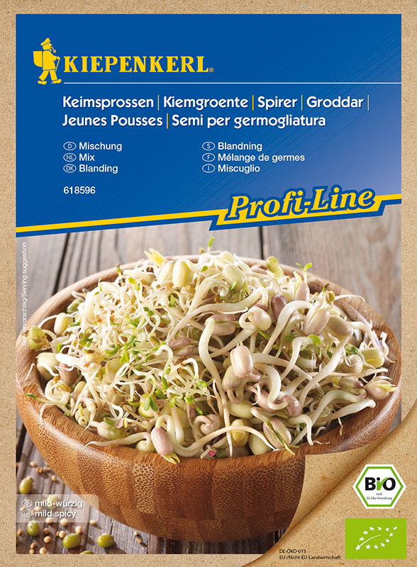Kaljena semena Bio Mix (lucerna, mungo, gorčica) Kiepenkerl 50 g
