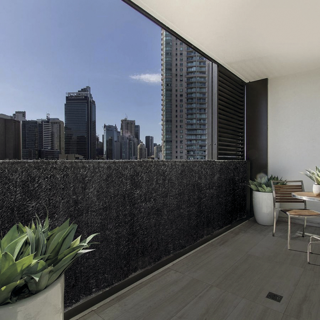 Artificial hedge Hidegraphite anthracite 2x3 m