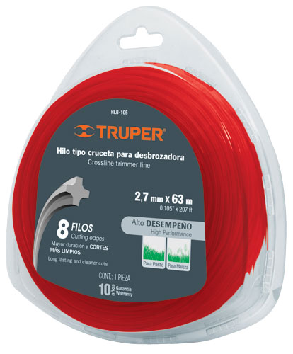 Damil boben 2,7mmx63m Truper HLB-105! V obliki črke O