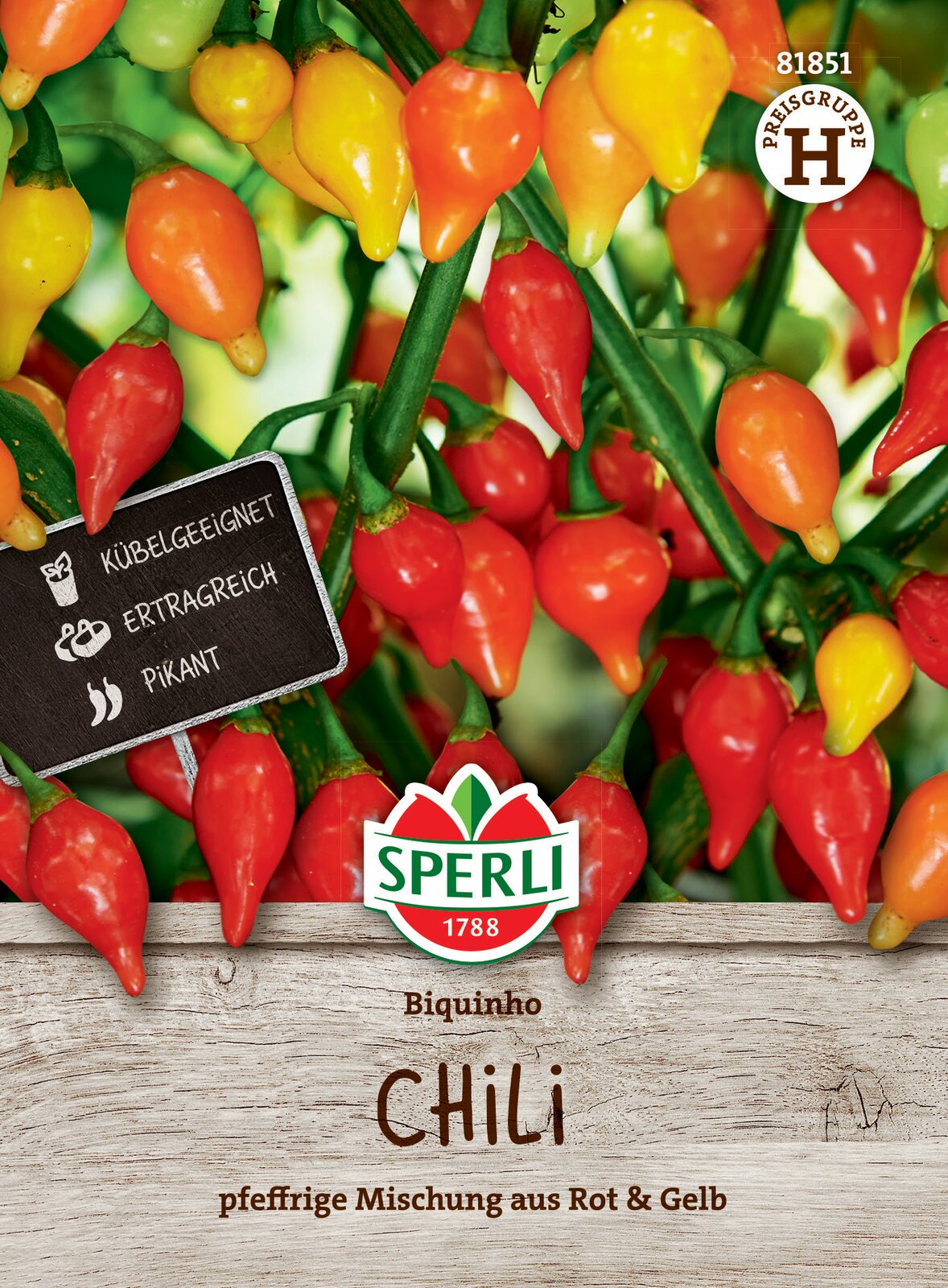Čili paprika (rahlo pekoča / v obliki kapljice) Biqiunho 8 zrn Sperli