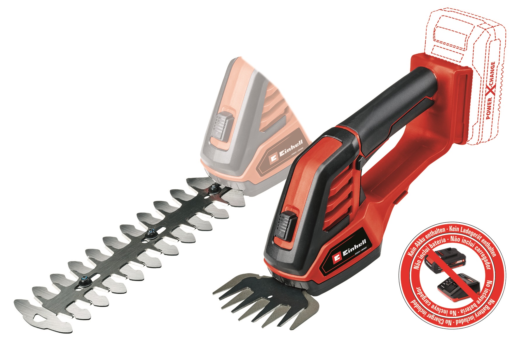 Einhell GE-CG 18/100 Li akumulatorske škarje za trato in živo mejo - Solo