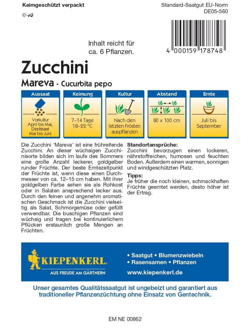Bučka rumena Mareva 6 semen Kiepenkerl