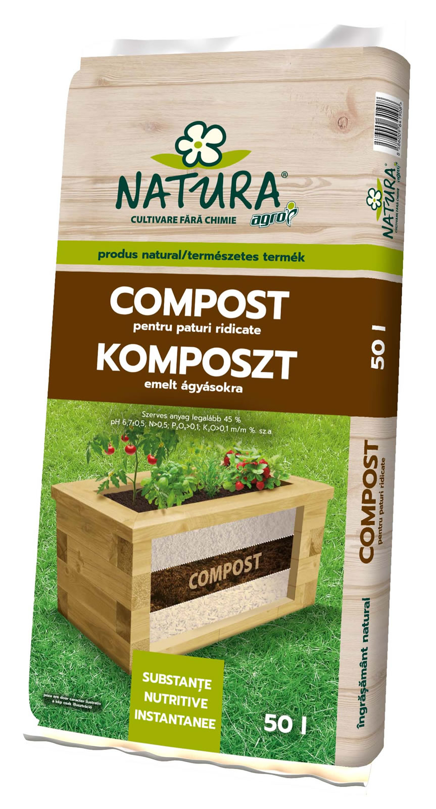 Kompost Dvignjena postelja Natura 50 l