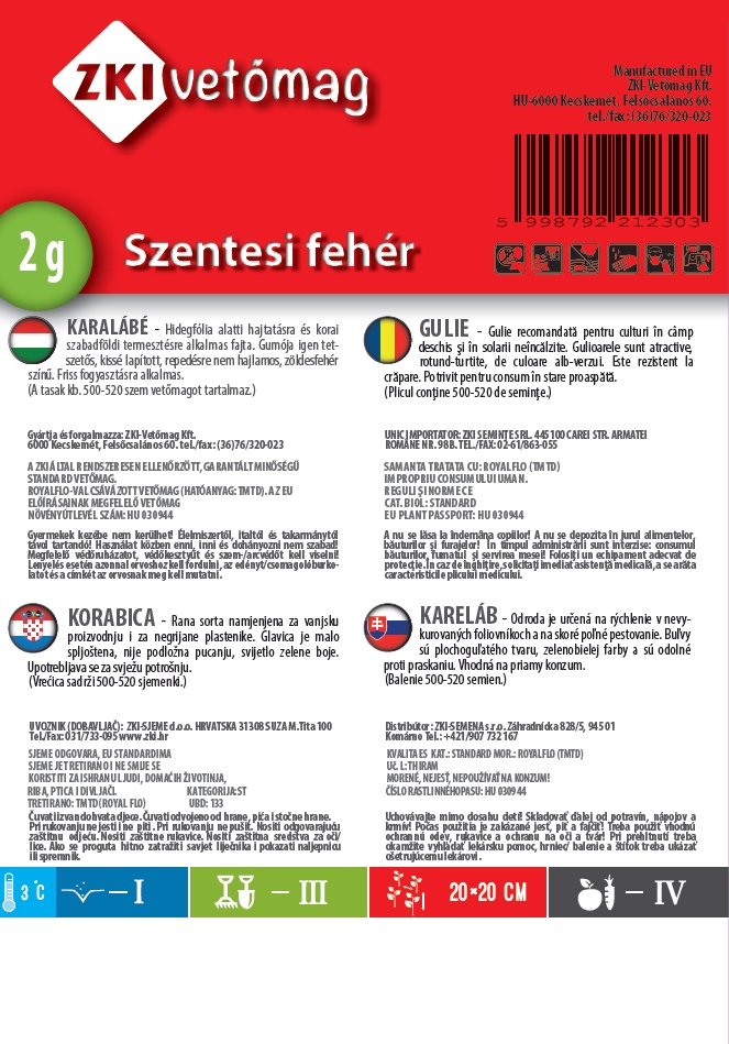 Kohlrabi šentjanževka bela 2g ZKI