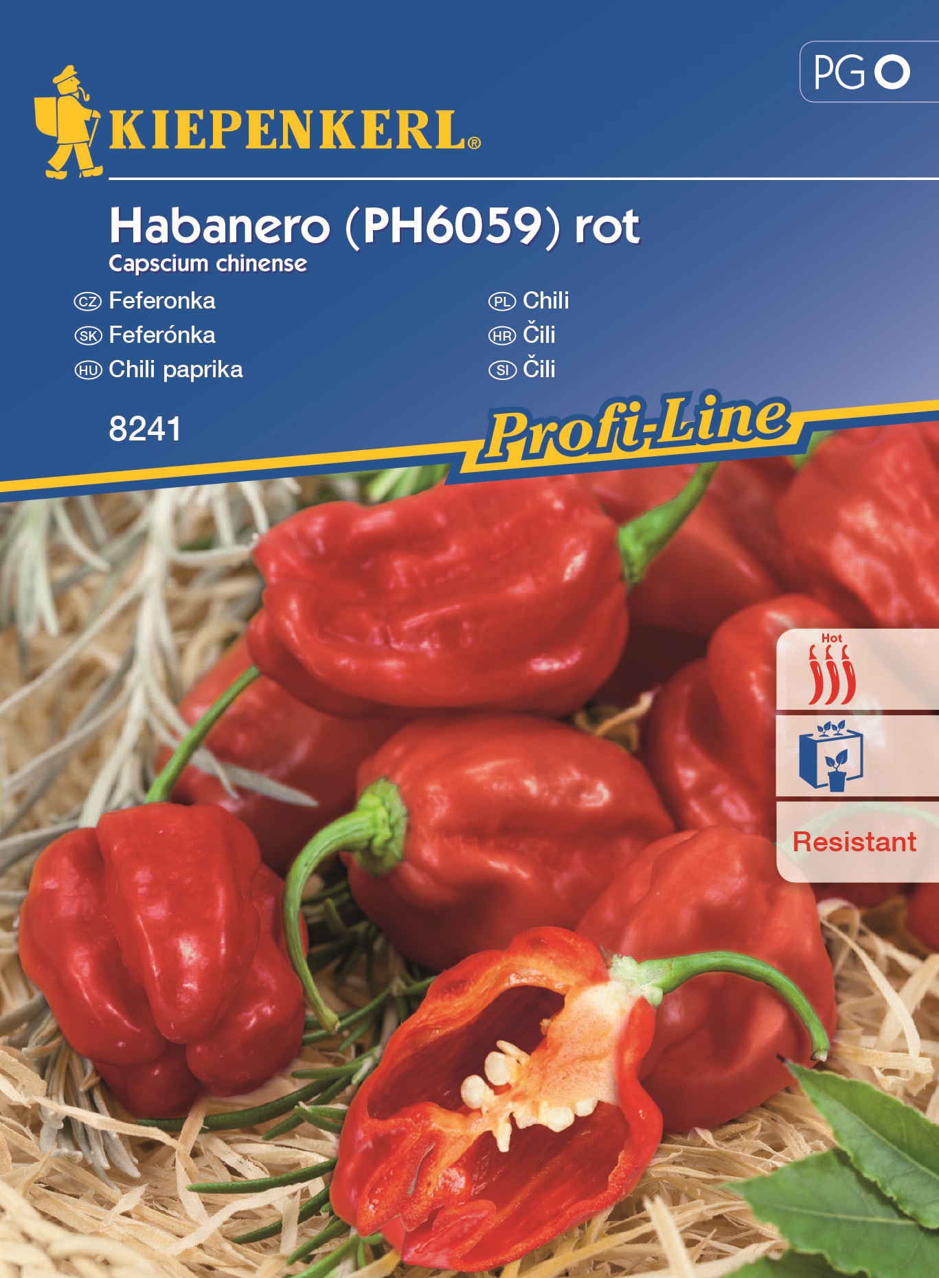 Čili poper Habanero rdeči min. 7 semen Kiepenkerl