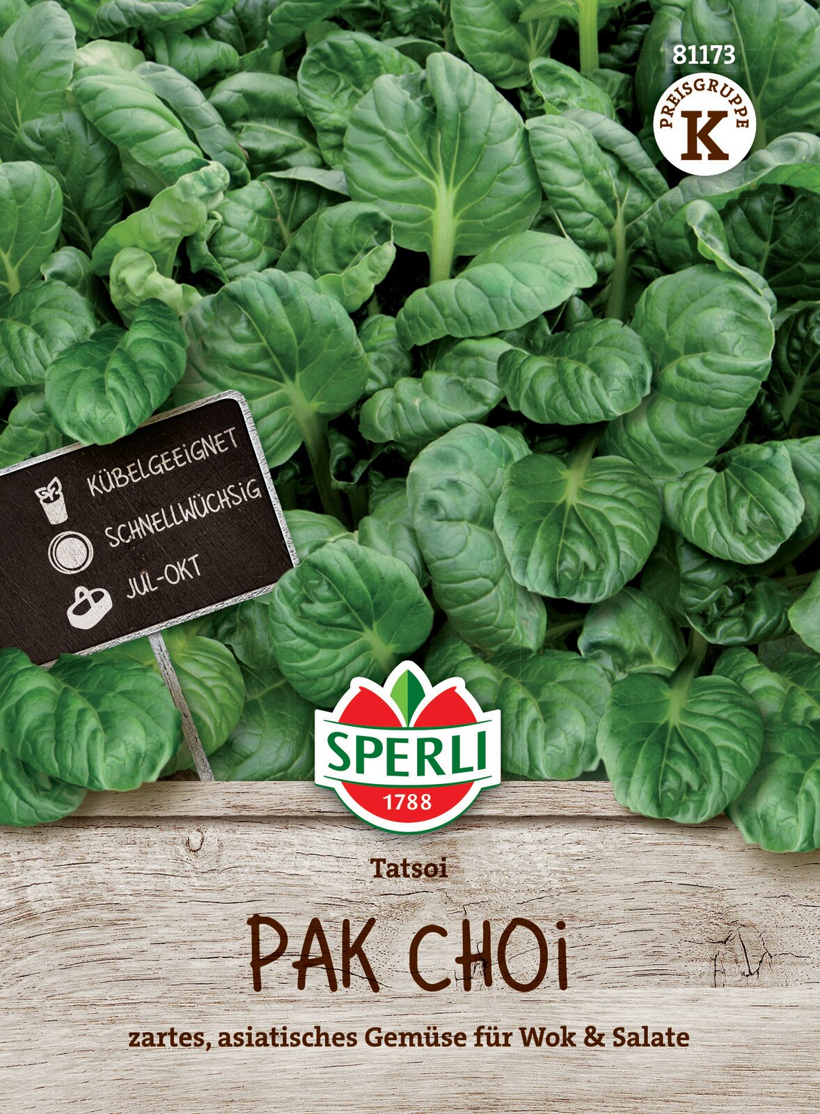 Pak Choi mini Tatsoi 45 zrn Sperli