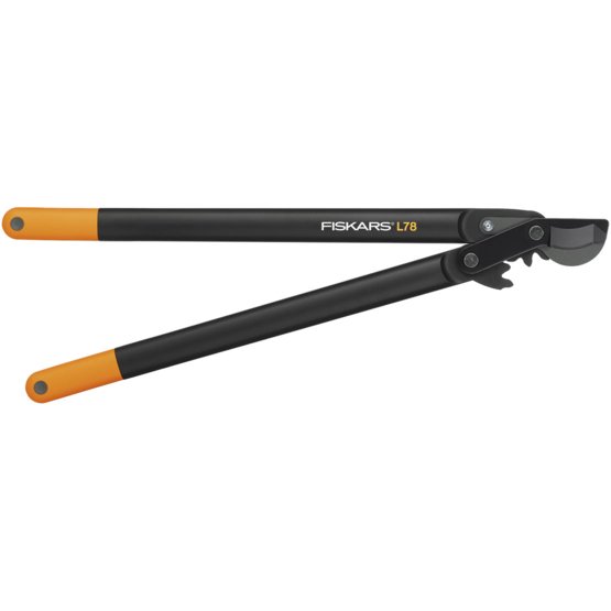 Škarje za obrezovanje Fiskars PowerGear™ s plastičnimi zobniki, kavljasta glava (L) L78