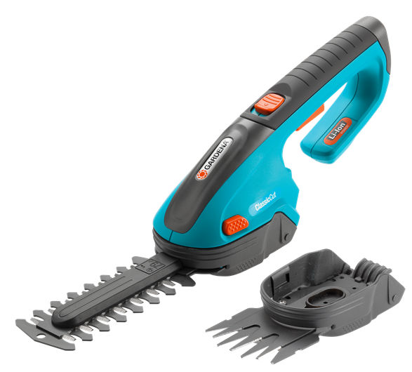 Set of Gardena ClassicCut battery-operated grass and shrub shears